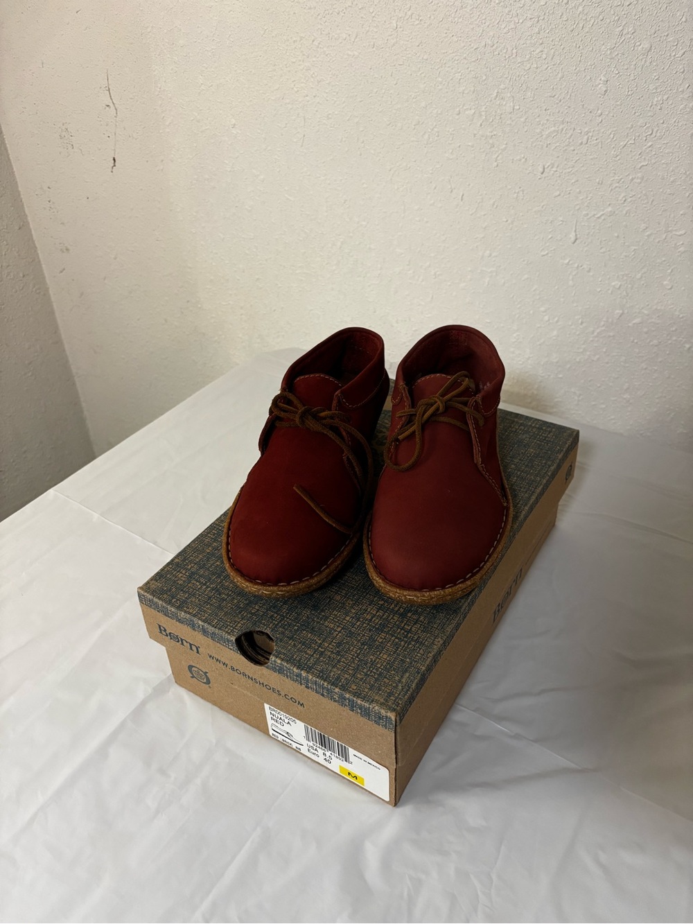 Born Women's Lace-Up Boots in Burgundy